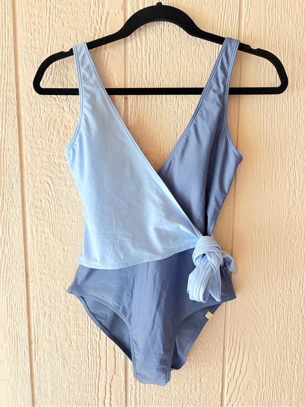 Summersalt The Perfect Wrap One Piece Swimsuit Sky Blue Mountain Size 6